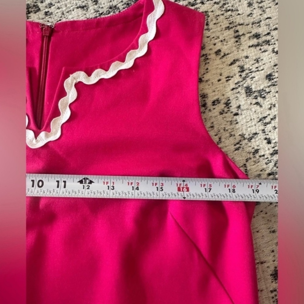 Talbots Pink Shift Dress with Rickrack Trim - Picture 8 of 11
